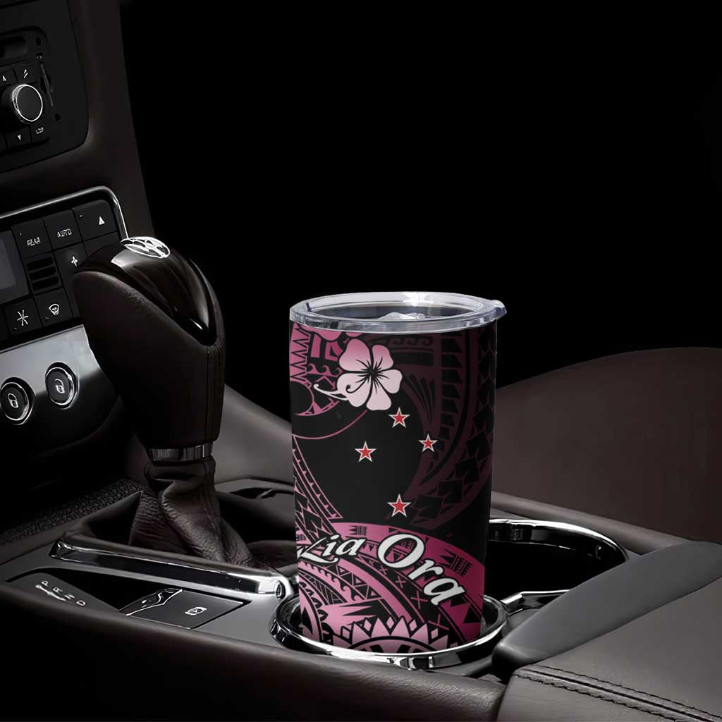 Aotearoa Kia Ora New Zealand Ta Moko Pink Version Tumbler Cup