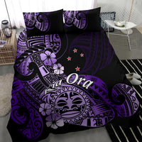Aotearoa Kia Ora New Zealand Ta Moko Purple Version Bedding Set LT01 - Polynesian Pride