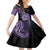 Aotearoa Kia Ora New Zealand Ta Moko Purple Version Kid Short Sleeve Dress LT01 KID Purple - Polynesian Pride