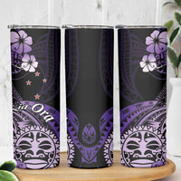 Aotearoa Kia Ora New Zealand Ta Moko Purple Version Skinny Tumbler