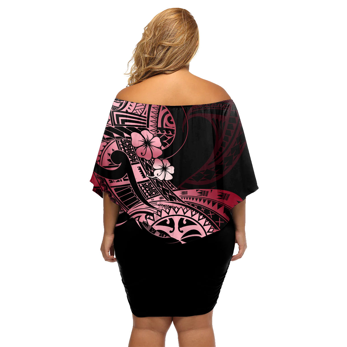 Aotearoa Kia Ora New Zealand Ta Moko Red Version Family Matching Off Shoulder Short Dress and Hawaiian Shirt LT01 - Polynesian Pride