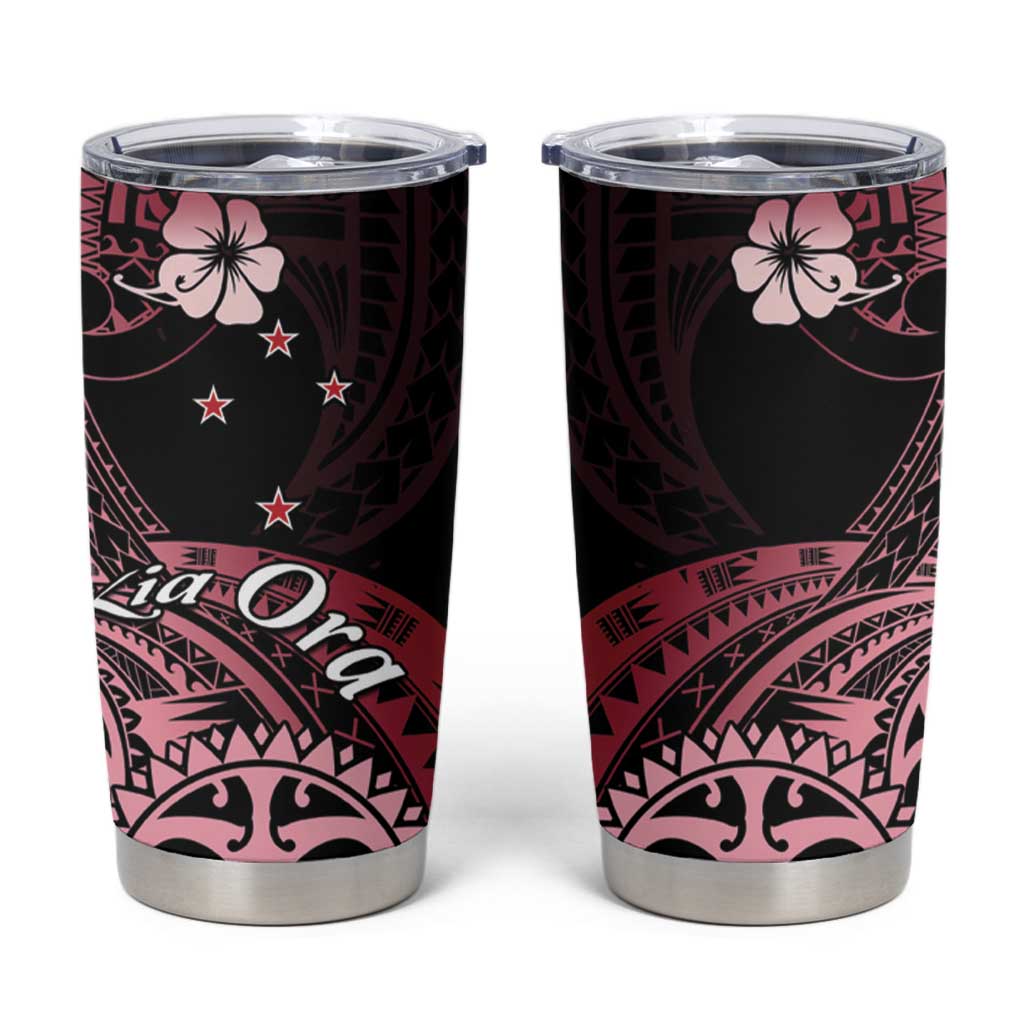 Aotearoa Kia Ora New Zealand Ta Moko Red Version Tumbler Cup