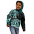 Aotearoa Kia Ora New Zealand Ta Moko Turquoise Version Kid Hoodie LT01 - Polynesian Pride