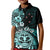 Aotearoa Kia Ora New Zealand Ta Moko Turquoise Version Kid Polo Shirt LT01 Kid Turquoise - Polynesian Pride