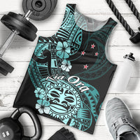 Aotearoa Kia Ora New Zealand Ta Moko Turquoise Version Men Tank Top LT01 - Polynesian Pride