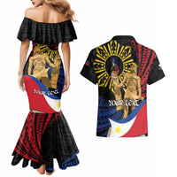 Personalized Lapulapu The First Filipino Hero Couples Matching Mermaid Dress and Hawaiian Shirt Polynesian Pattern