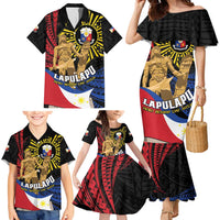 Personalized Lapulapu The First Filipino Hero Family Matching Mermaid Dress and Hawaiian Shirt Polynesian Pattern LT01 - Polynesian Pride
