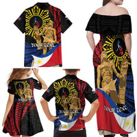 Personalized Lapulapu The First Filipino Hero Family Matching Off Shoulder Maxi Dress and Hawaiian Shirt Polynesian Pattern LT01 - Polynesian Pride