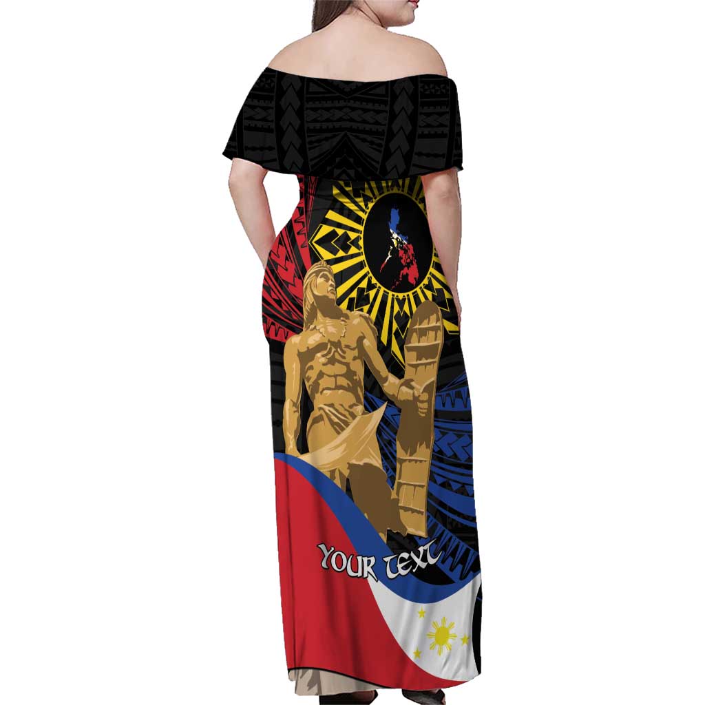 Personalized Lapulapu The First Filipino Hero Family Matching Off Shoulder Maxi Dress and Hawaiian Shirt Polynesian Pattern LT01 - Polynesian Pride