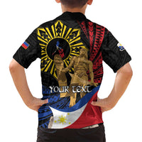 Personalized Lapulapu The First Filipino Hero Family Matching Off Shoulder Short Dress and Hawaiian Shirt Polynesian Pattern LT01 - Polynesian Pride