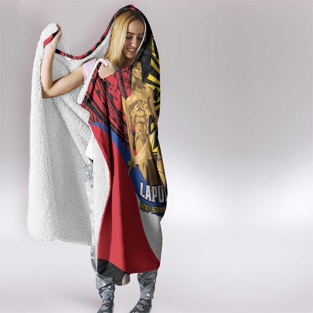Lapulapu The First Filipino Hero Hooded Blanket Polynesian Pattern