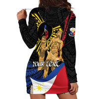 Personalized Lapulapu The First Filipino Hero Hoodie Dress Polynesian Pattern