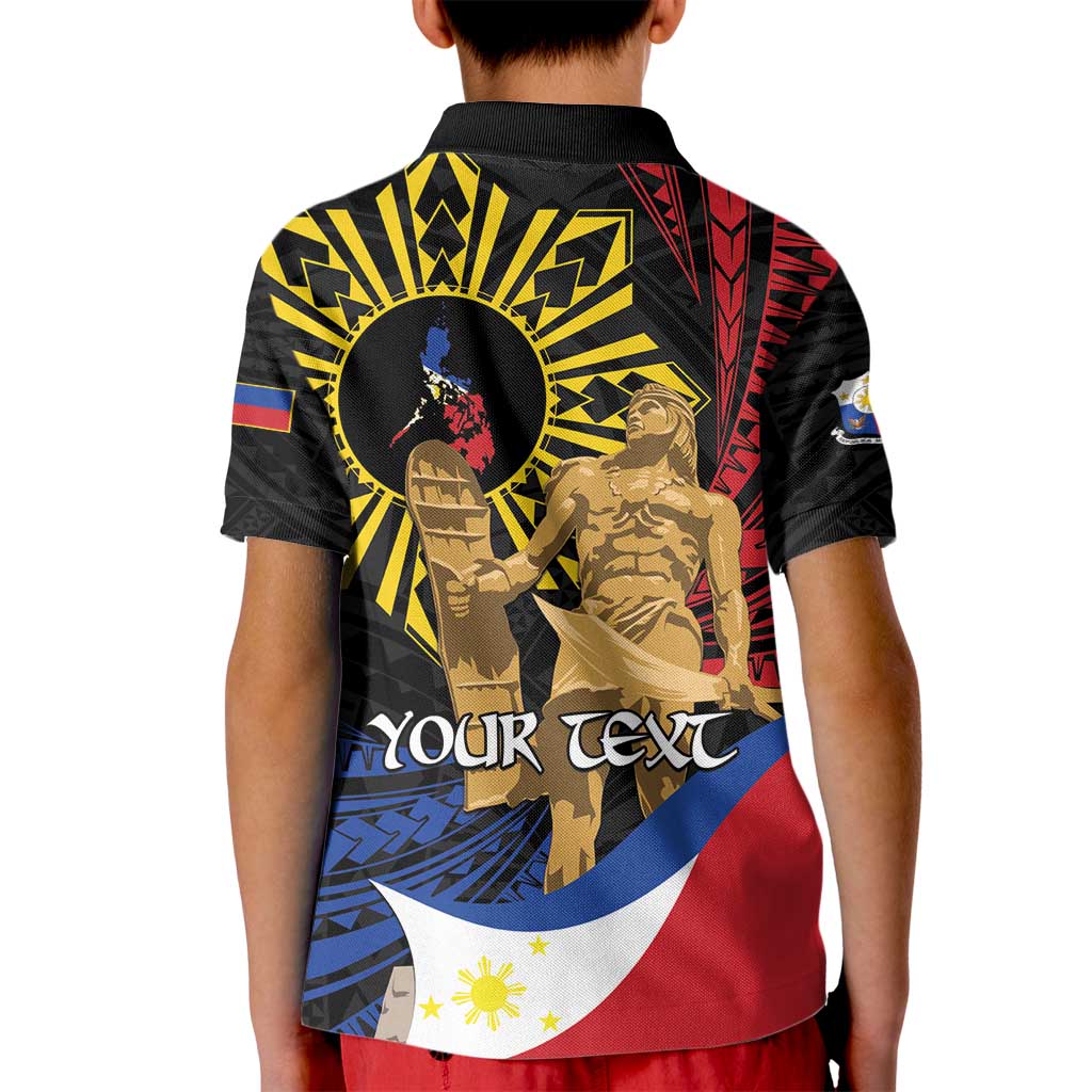 Personalized Lapulapu The First Filipino Hero Kid Polo Shirt Polynesian Pattern LT01 - Polynesian Pride