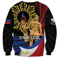 Personalized Lapulapu The First Filipino Hero Sweatshirt Polynesian Pattern LT01 - Polynesian Pride