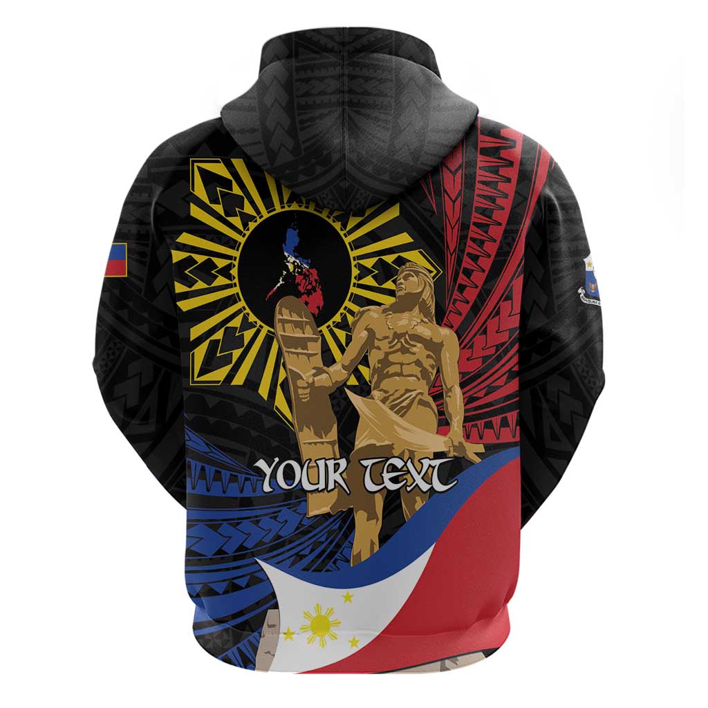 Personalized Lapulapu The First Filipino Hero Zip Hoodie Polynesian Pattern