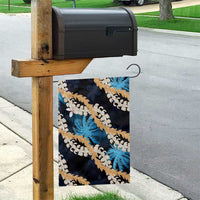 Puakenikeni Maile Lei Garden Flag Frangipani Blue Tropical Leaves