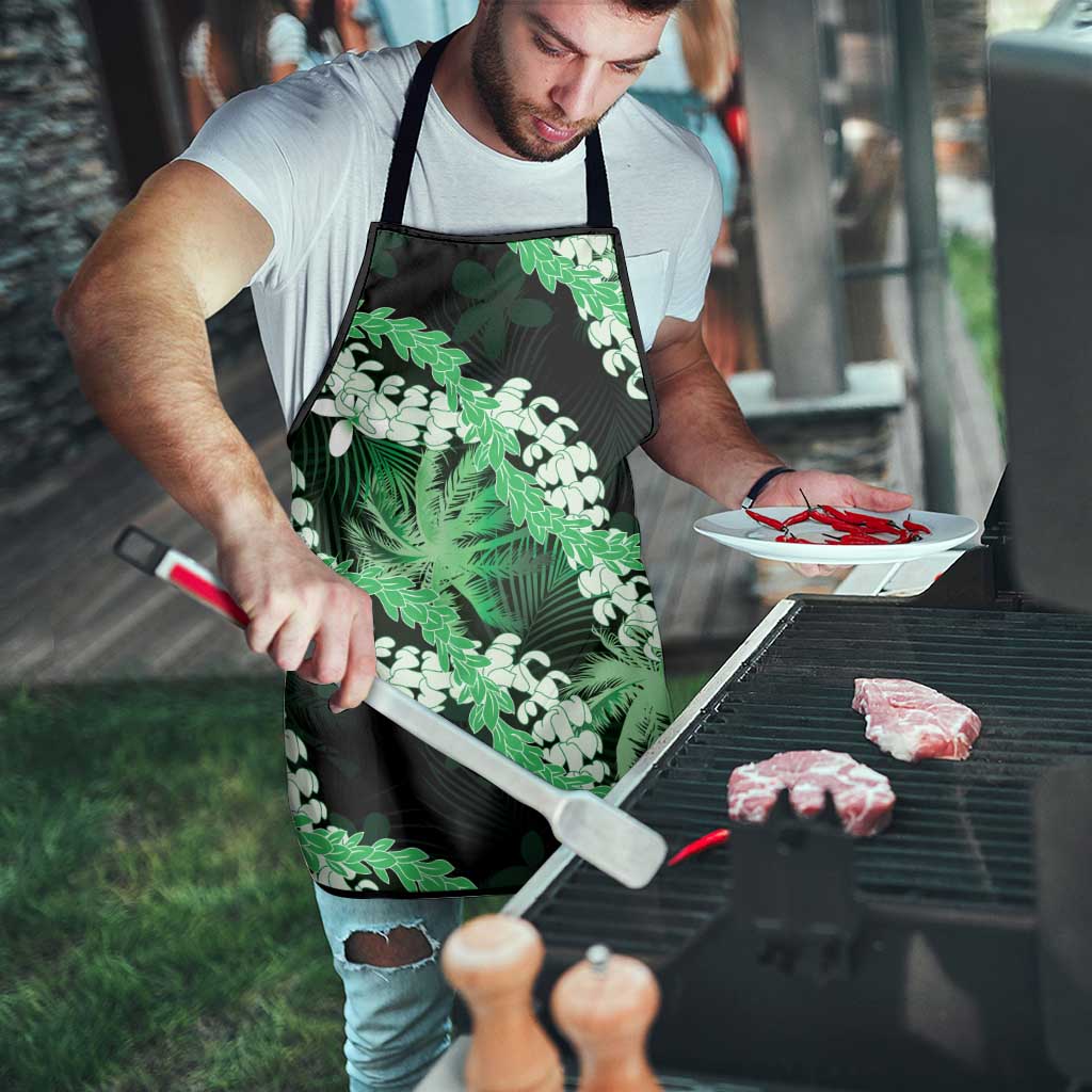 Puakenikeni Maile Lei Apron Frangipani Green Tropical Leaves