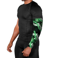 Puakenikeni Maile Lei Arm Sleeves Frangipani Green Tropical Leaves