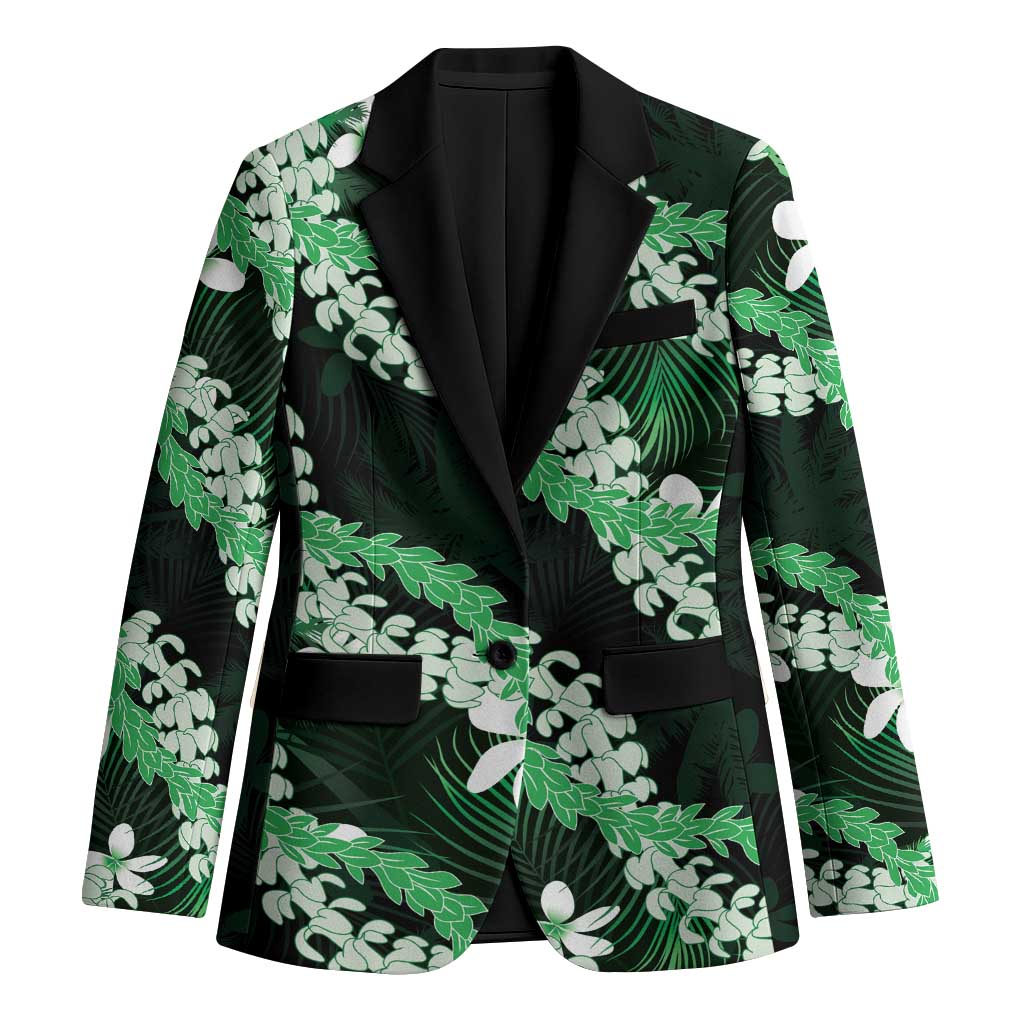 Puakenikeni Maile Lei Blazer Frangipani Green Tropical Leaves
