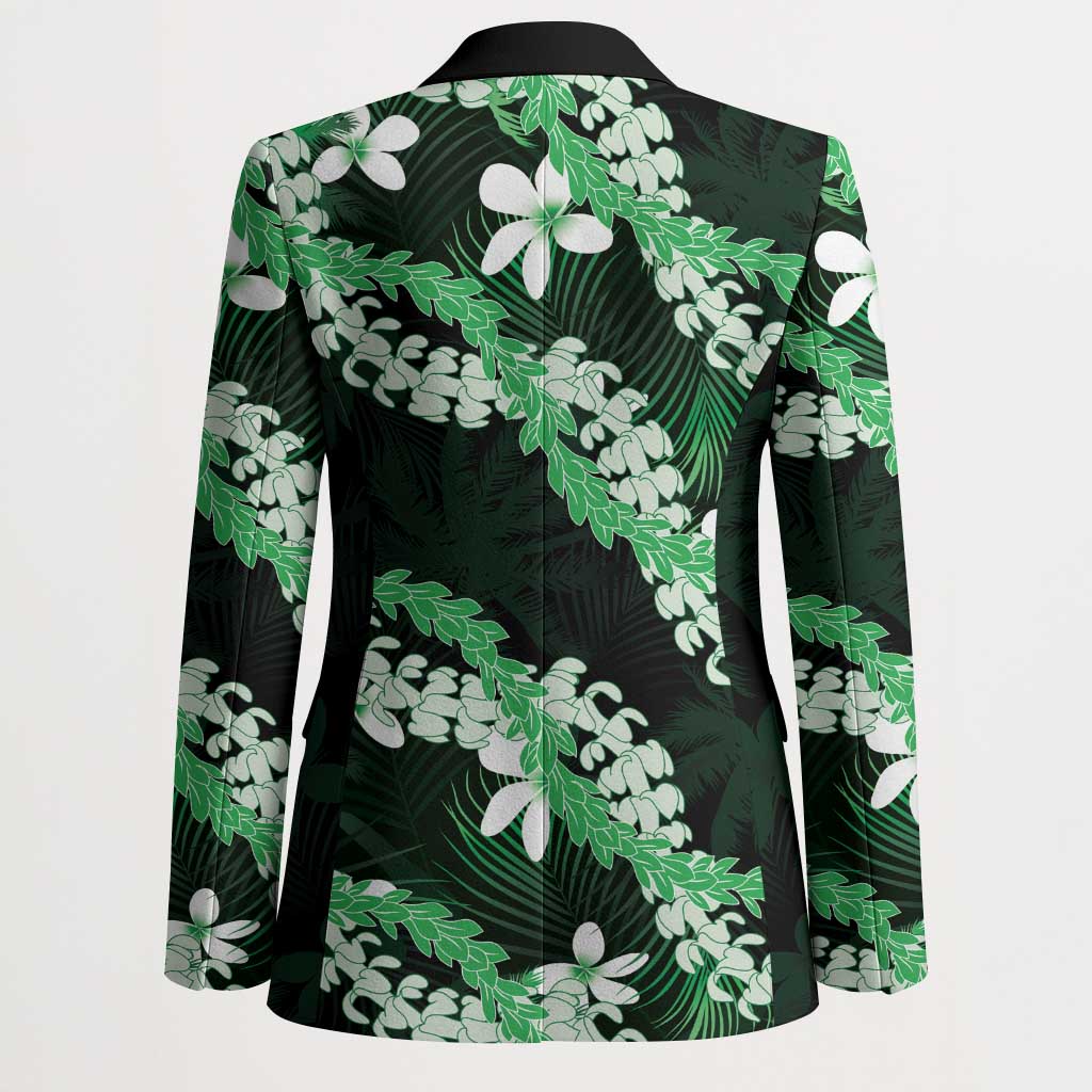 Puakenikeni Maile Lei Blazer Frangipani Green Tropical Leaves
