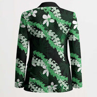 Puakenikeni Maile Lei Blazer Frangipani Green Tropical Leaves