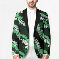Puakenikeni Maile Lei Blazer Frangipani Green Tropical Leaves