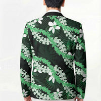 Puakenikeni Maile Lei Blazer Frangipani Green Tropical Leaves