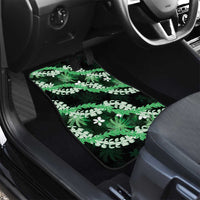Puakenikeni Maile Lei Car Mats Frangipani Green Tropical Leaves