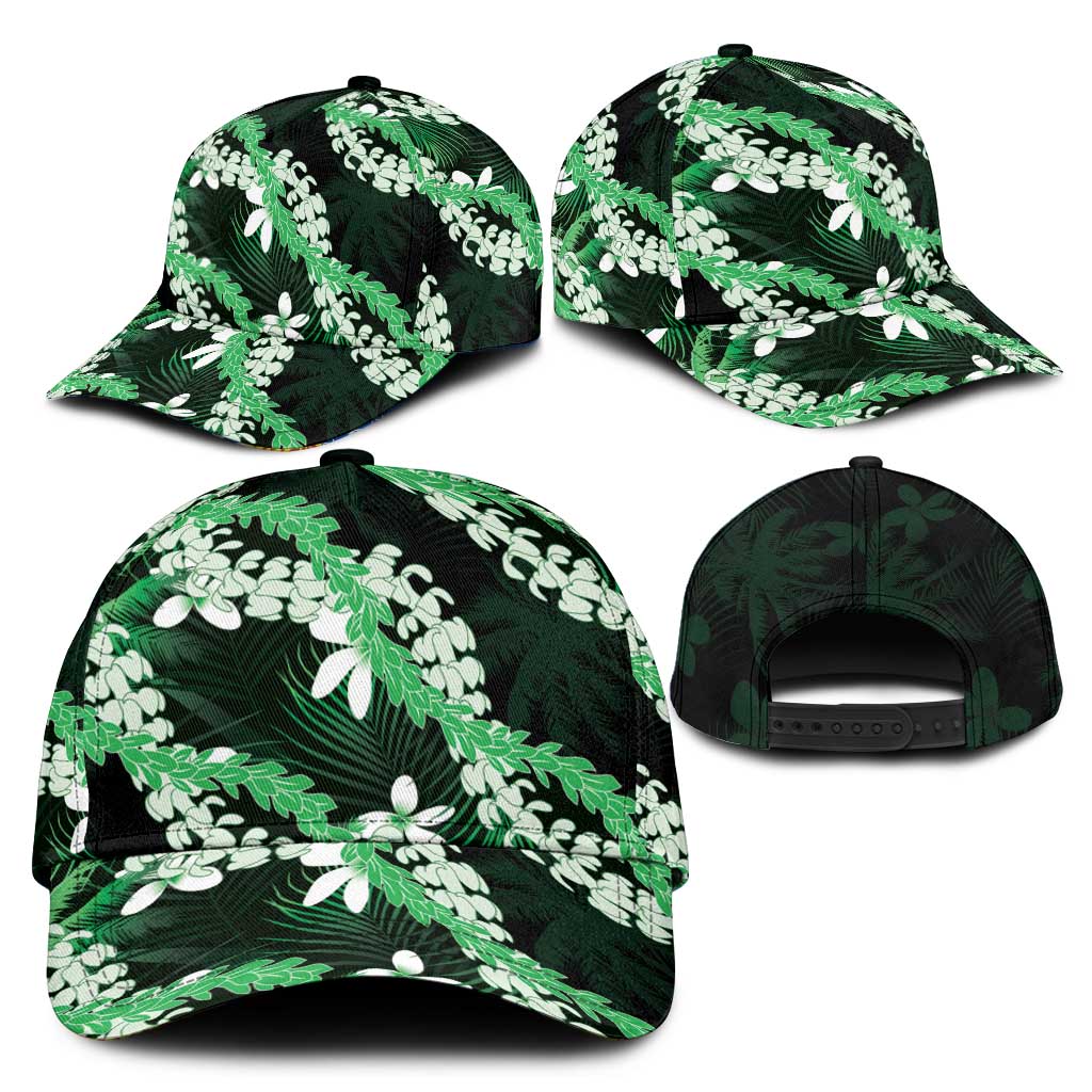 Puakenikeni Maile Lei Classic Cap Frangipani Green Tropical Leaves