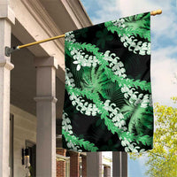 Puakenikeni Maile Lei Garden Flag Frangipani Green Tropical Leaves