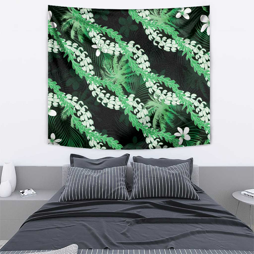 Puakenikeni Maile Lei Tapestry Frangipani Green Tropical Leaves LT01 - Polynesian Pride