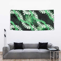 Puakenikeni Maile Lei Tapestry Frangipani Green Tropical Leaves LT01 - Polynesian Pride