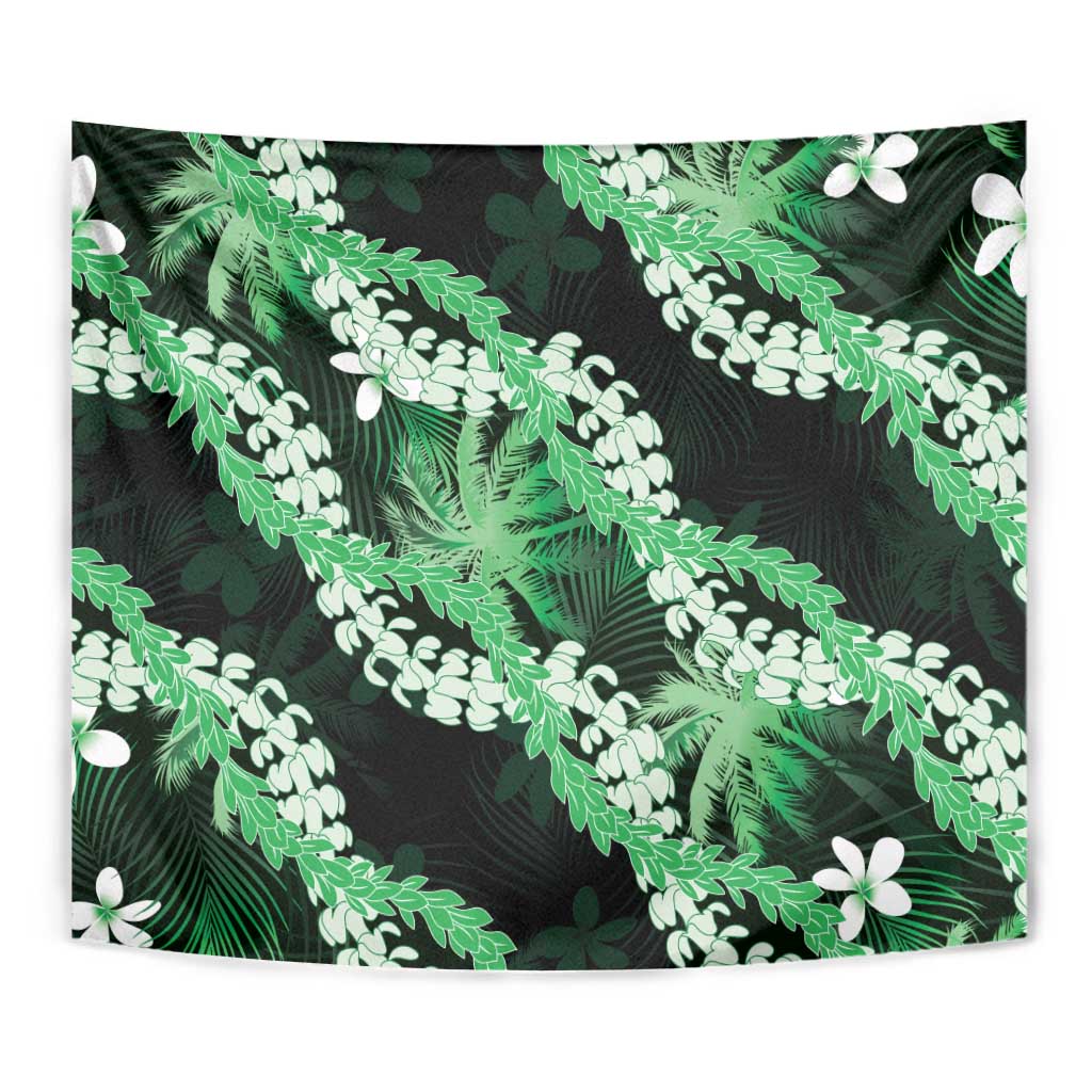 Puakenikeni Maile Lei Tapestry Frangipani Green Tropical Leaves LT01 - Polynesian Pride