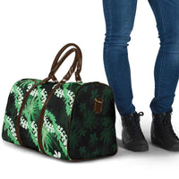 Puakenikeni Maile Lei Travel Bag Frangipani Green Tropical Leaves LT01 - Polynesian Pride