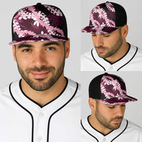 Puakenikeni Maile Lei Baseball Net Cap Frangipani Pink Tropical Leaves LT01 - Polynesian Pride