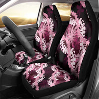 Puakenikeni Maile Lei Car Seat Cover Frangipani Pink Tropical Leaves LT01 - Polynesian Pride