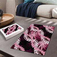 Puakenikeni Maile Lei Puzzle Frangipani Pink Tropical Leaves