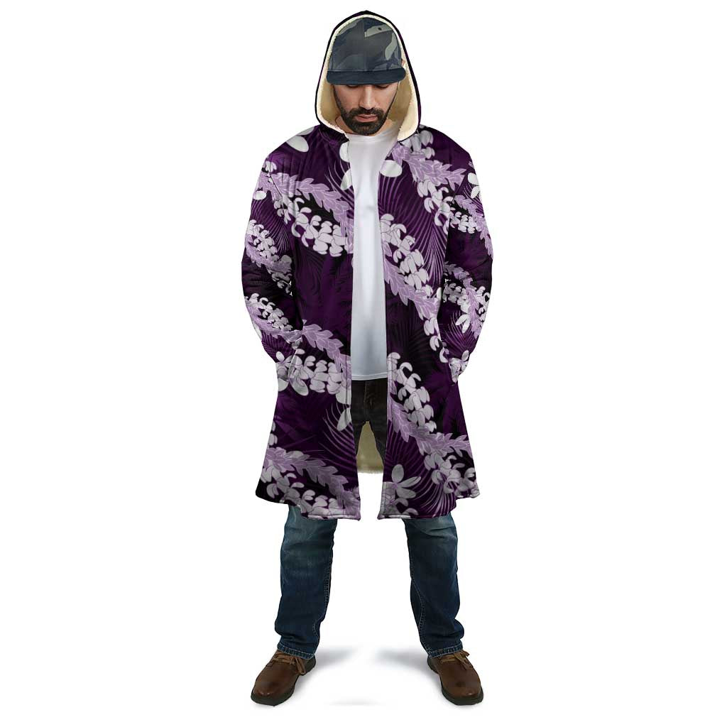 Puakenikeni Maile Lei Cloak Frangipani Purple Tropical Leaves