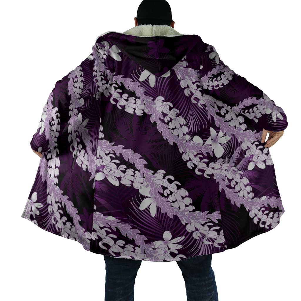 Puakenikeni Maile Lei Cloak Frangipani Purple Tropical Leaves