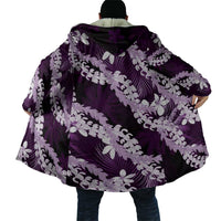 Puakenikeni Maile Lei Cloak Frangipani Purple Tropical Leaves