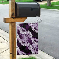 Puakenikeni Maile Lei Garden Flag Frangipani Purple Tropical Leaves LT01 - Polynesian Pride