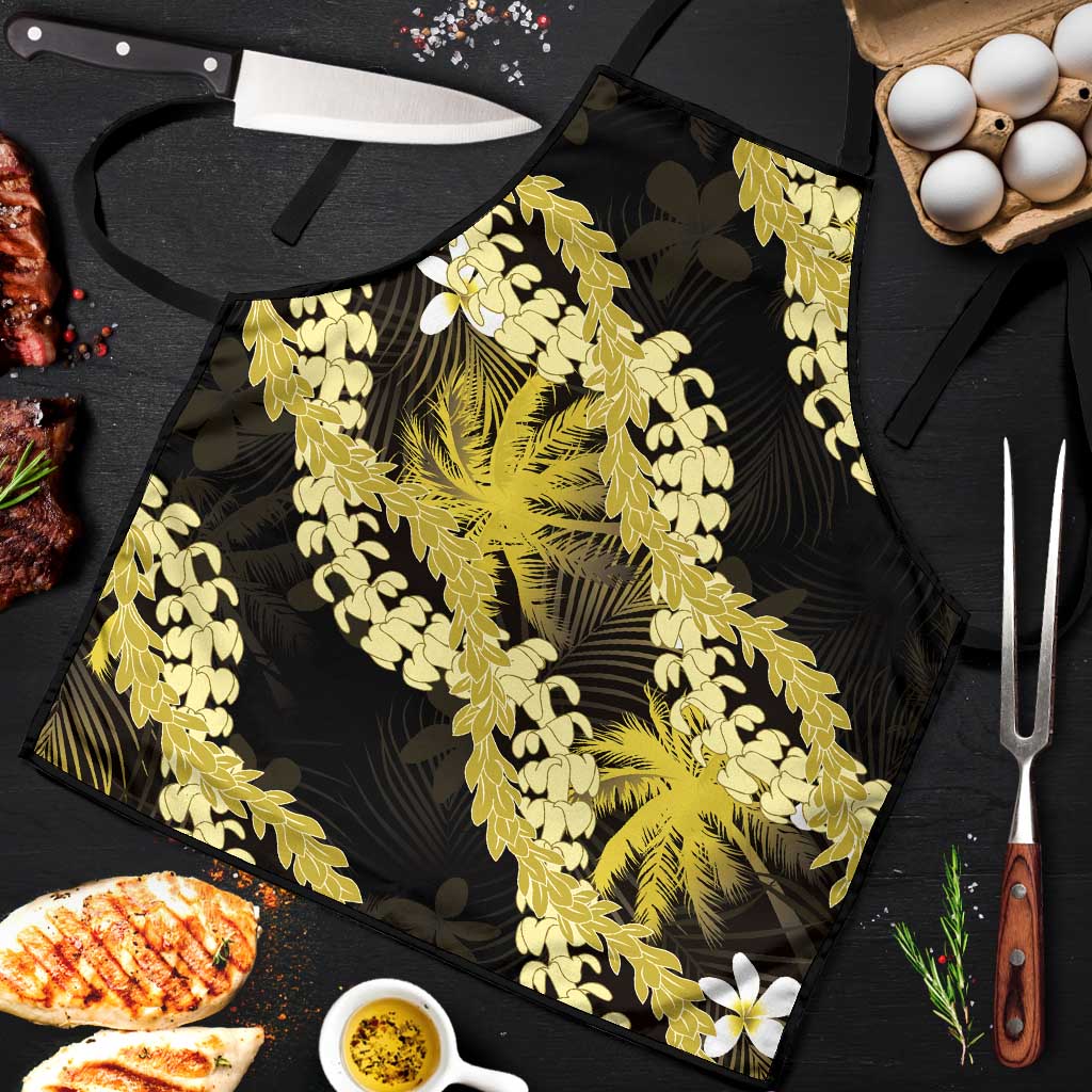 Puakenikeni Maile Lei Apron Frangipani Yellow Tropical Leaves