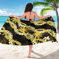Puakenikeni Maile Lei Sarong Frangipani Yellow Tropical Leaves