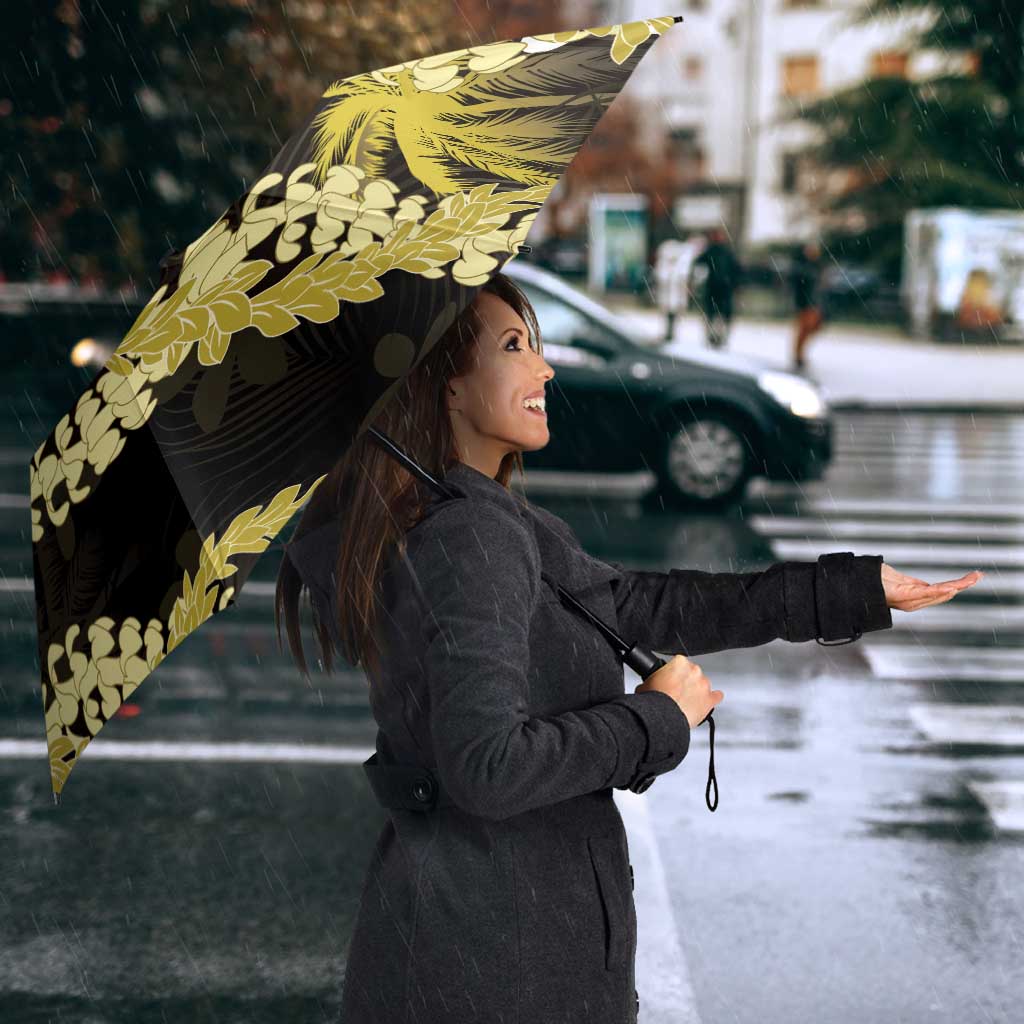Puakenikeni Maile Lei Umbrella Frangipani Yellow Tropical Leaves LT01 - Polynesian Pride