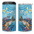 Personalized Hawaii Sea Turtle 4 in 1 Can Cooler Tumbler Hawaii Map Ocean Vibes