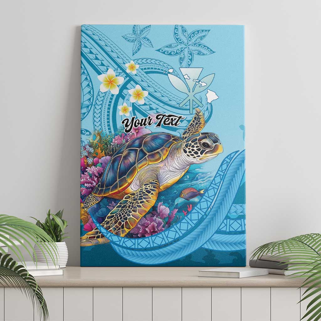 Personalized Hawaii Sea Turtle Canvas Wall Art Hawaii Map Ocean Vibes