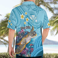 Personalized Hawaii Sea Turtle Hawaiian Shirt Hawaii Map Ocean Vibes