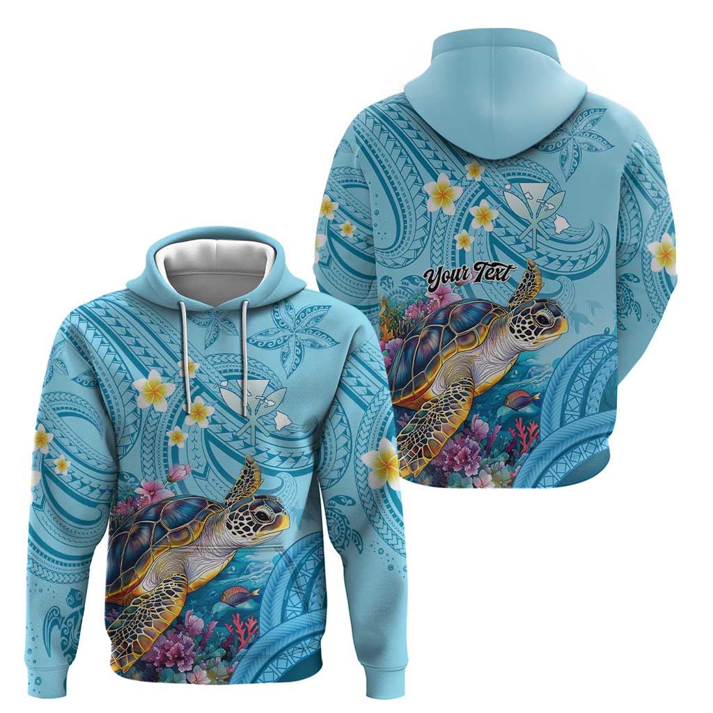 Personalized Hawaii Sea Turtle Hoodie Hawaii Map Ocean Vibes