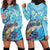 Personalized Hawaii Sea Turtle Hoodie Dress Hawaii Map Ocean Vibes