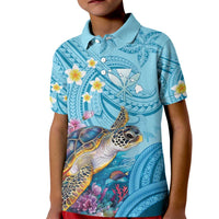 Personalized Hawaii Sea Turtle Kid Polo Shirt Hawaii Map Ocean Vibes